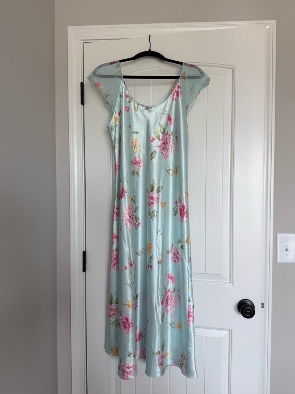 oscar de la renta icy blue floral nightdress